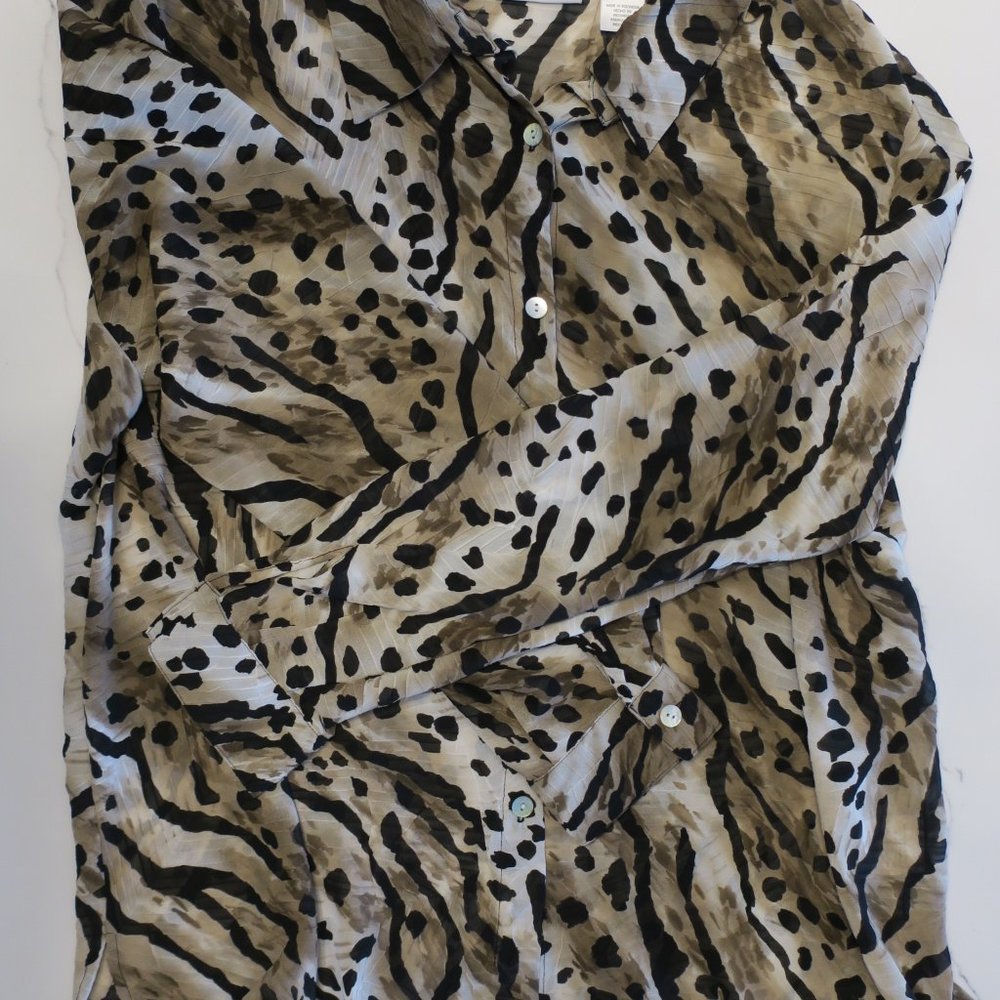 Alfred Dunner Animal Print Blouse Size 14